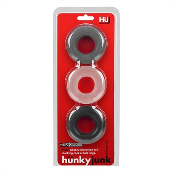 Huj Cockring 3-Pack Black Tar + Ice +Stone HÜNKYJUNK