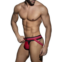 Fetish Double Stripe Jock Red L Addicted