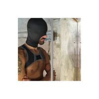 Balaclava with large mouth opening Boxer Neo-Latex Mask no eyes, cocksucker mouth