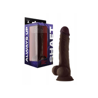Dildo Shaft Model A 26,7 cm Dong with Balls Mahogany