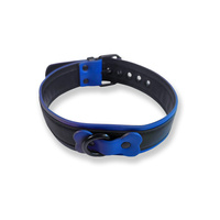 Vegan Puppy Collar Black-Blue Brutus