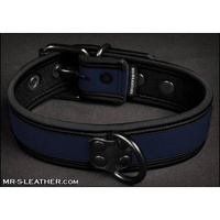 Mr-S-Leather Neo Bold Color Puppy Collar Navy S-L