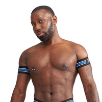 Mister B Urban Club Biceps Band Striped Blue