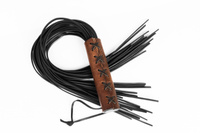 Large brown lace-up flogger Primal Bond Whips