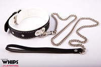Whips Women's collar with leash white