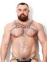 Dark Room metal 104cm Silver Steel Chest Harness 41"