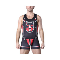 CellBlock13 Pup Tron Zipper Singlet Red XL