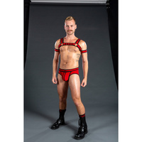 Mr-S-Leather Neo Bold Color Bulldog Harness Red L/XL