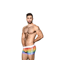 Andrew Christian Pride Mesh Stripe Shorts L