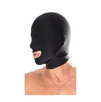 Fetish Fantasy Series Spandex Open Mouth Hood Black