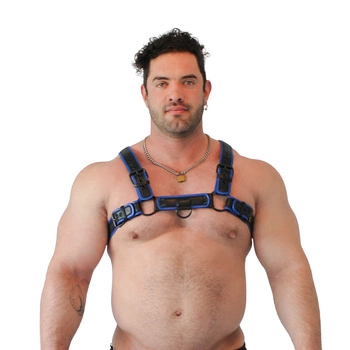 Vegan Puppy Harness Black-Blue L/XL Brutus