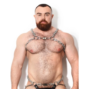 Silver Steel Chest Harness 44"