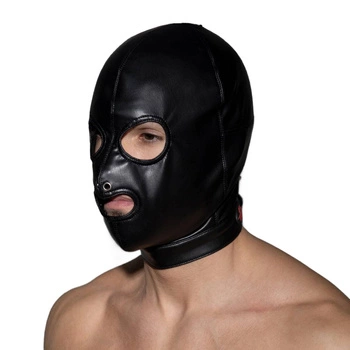 Fetish Vegan Leather Mask Black XL/XXL Addicted