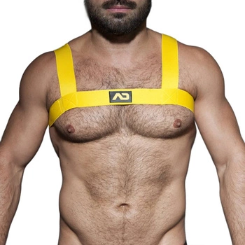 Fetish Basic Elastic Harness Yellow M/L Addicted