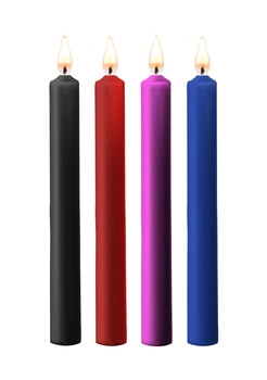 Ouch! Teasing Wax Candles Large 4-pack Mixed Color