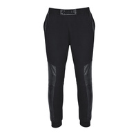 Sweatpants with Pockets and Leather Elements Bull Pants S