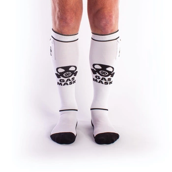 Brutus Gas Mask Party Socks White/Black