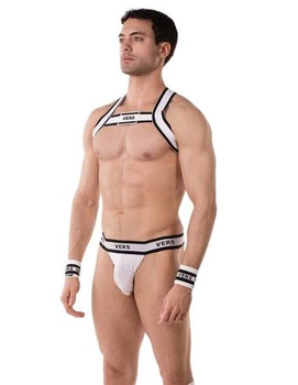 Barcode Berlin Suspender Vers Panties White-Black XL