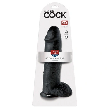 Dildo 31 cm Cock 12 inch w/balls black King Cock