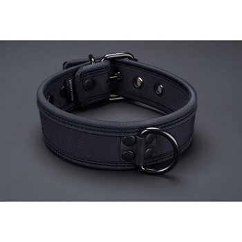 Mr-S-Leather Neo Carbon Black Puppy Collar All Black L-XXL