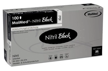 Black Nitrile Gloves L