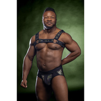 Mr-S-Leather Neo Bold Color Bulldog Harness Camo S/M