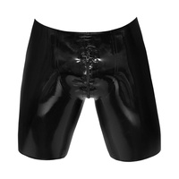 Men's Latex Pants Zip black XL LateX