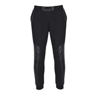 Sweatpants with Pockets and Leather Elements Bull Pants M