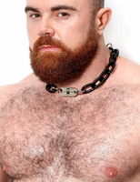 Dark room neck chain 38cm Black Strong Steel Choker 15"