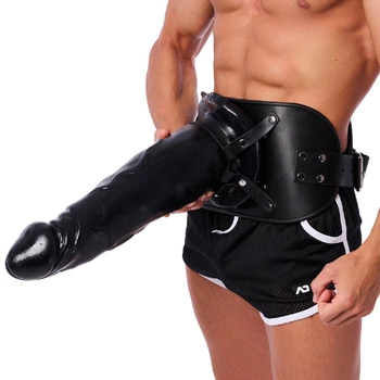  Leather harness for large dildo The Red 