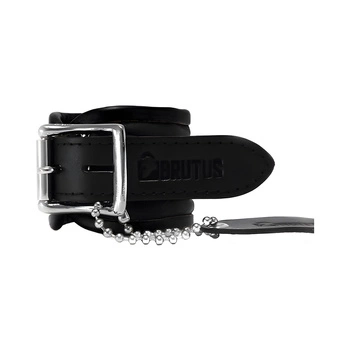 Leather Wrist Restraints Black/Black Brutus
