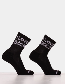 Fun Socks I Love Dick Black-White L/XL Barcode Berlin