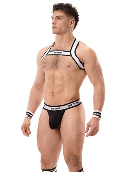 Barcode Berlin Suspender Bottom Panties Black-White M