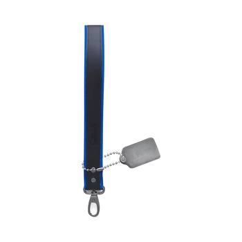 BRUTUS Leather Short Leash Blue