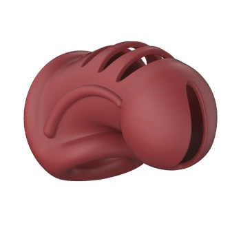 ManCage Model 28 Ultra Soft Silicone Chastity Cage Red