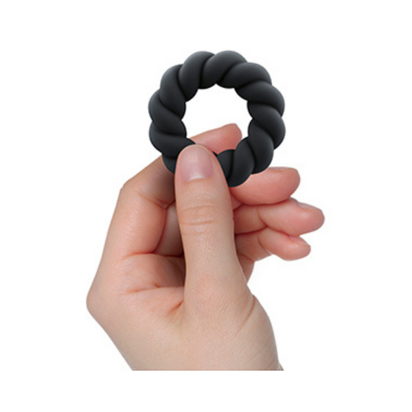 Pierścień erekcyjny Rocks-Off Twisted Black