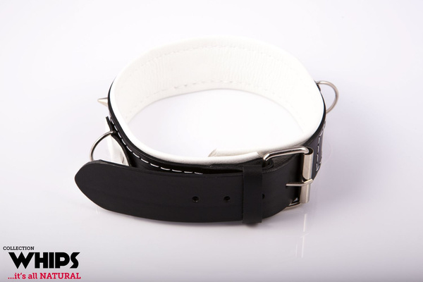 Whips Men's collar with leash white