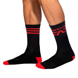 Fetish AD BTTM Socks Black-Red S/M Addicted