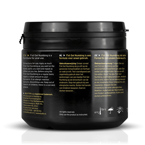 Fisting Gel Numbing 500ml BUTTR