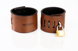 Brown Locking Cuffs Size L Primal Bond Whips