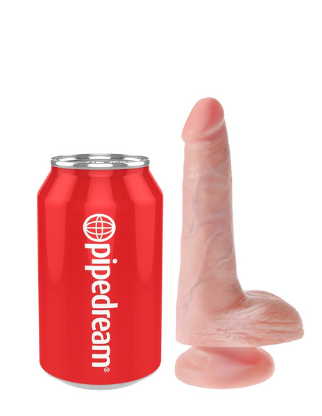 King Cock 6" Cock w/balls flesh