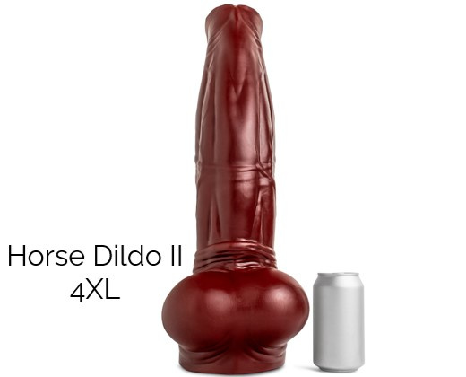 Dildo Horse II Blood Red Soft Vac 2XL Mr Hankeys 