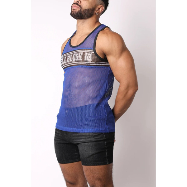 Cellblock Challenger Mesh Tank Top Blue L