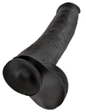King Cock 15" Cock with Balls Black dildo z jądrami czarne 38cm