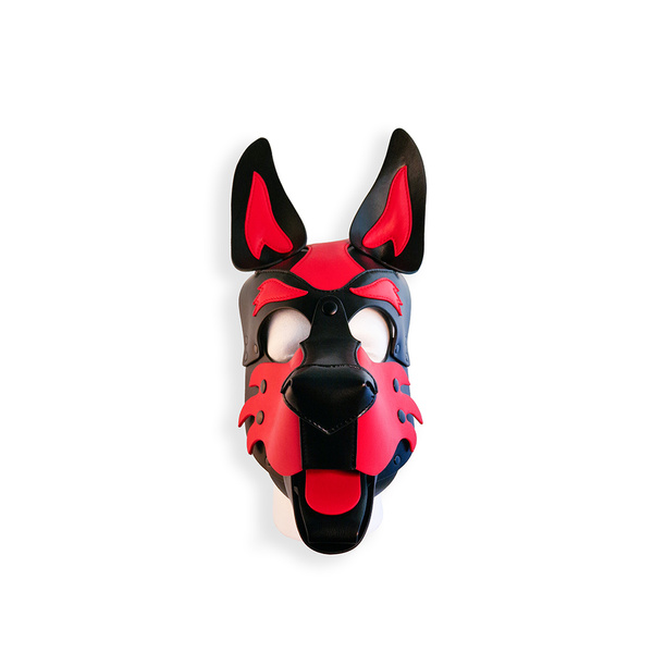 Маска Vegan Pup Hood Black-Red Brutus