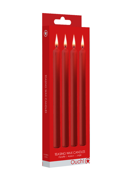 Ouch! Teasing Wax Candles Large 4-pack Red