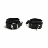 665 Leather Lined Ankle Restraints Black