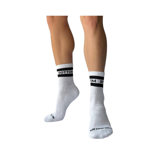 Fetish Half Socks Bottom White-Black L/Xl Barcode Berlin
