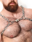 Металева Упряж 99Cm Silver Steel Chest Harness 39" Dark Room