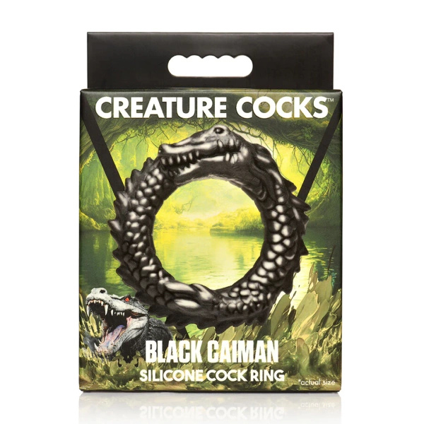 Creature Cocks Black Caiman Silicone Cock Ring